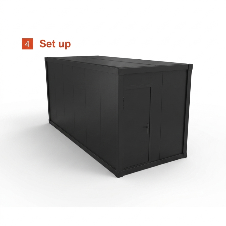 Storage unit assembly step: Set up