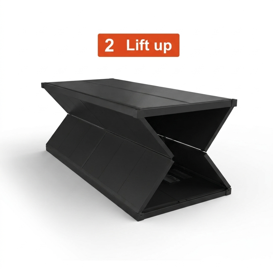 Storage unit assembly step: Lift up
